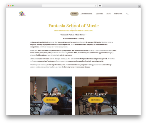 WordPress theme Rhythmo - famusiclessons.com