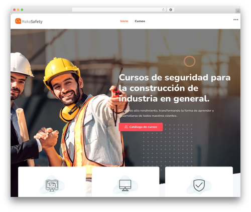 WordPress theme eCademy - cursosenlineamakasafety.com