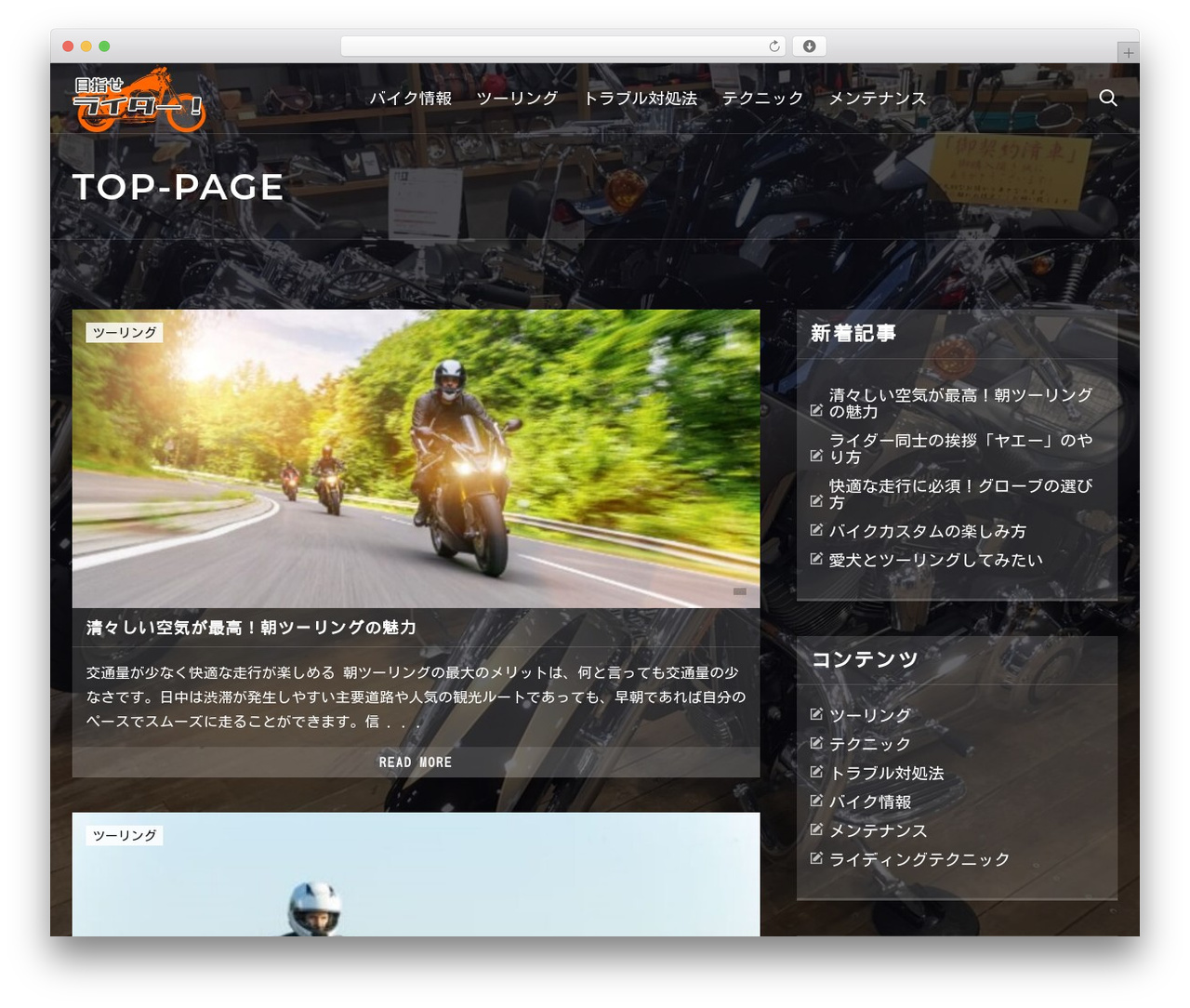 WordPress theme ghost_lite_riderrr - riderrr.com