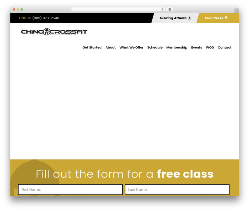 Zyth fitness WordPress theme - chinocrossfit.com