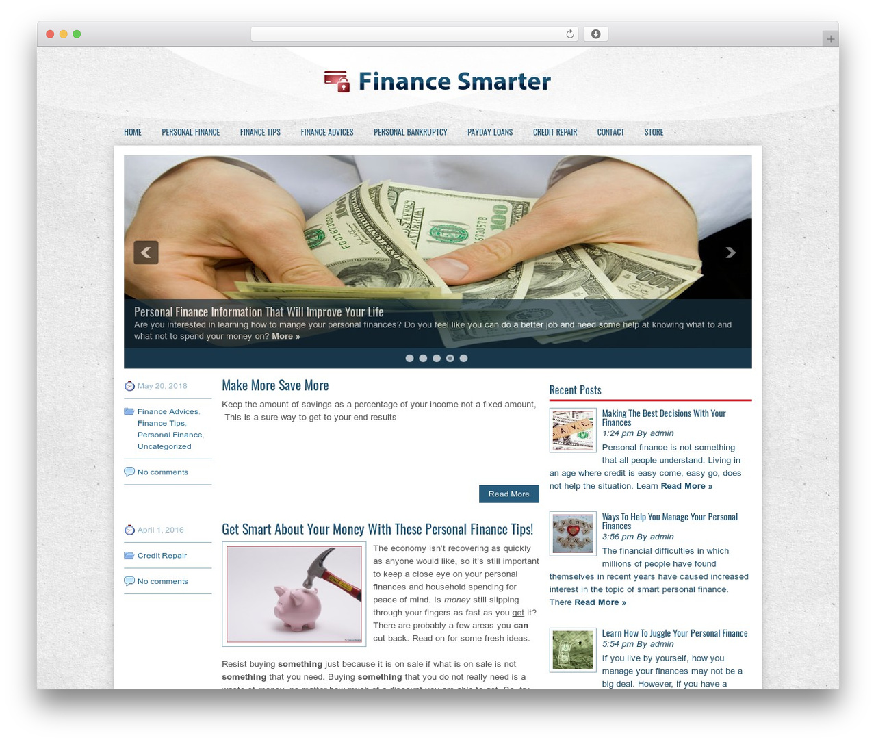 Compania WordPress theme - financesmarter.com