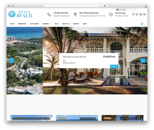 Houzez theme WordPress - playarealty.com