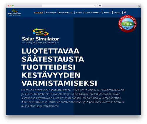 Lunki E17 WordPress theme design - solarsimulator.com
