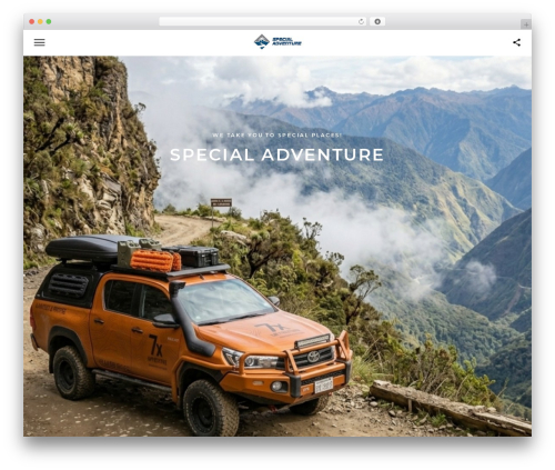 SceneOne WordPress theme design - special-adventure.de