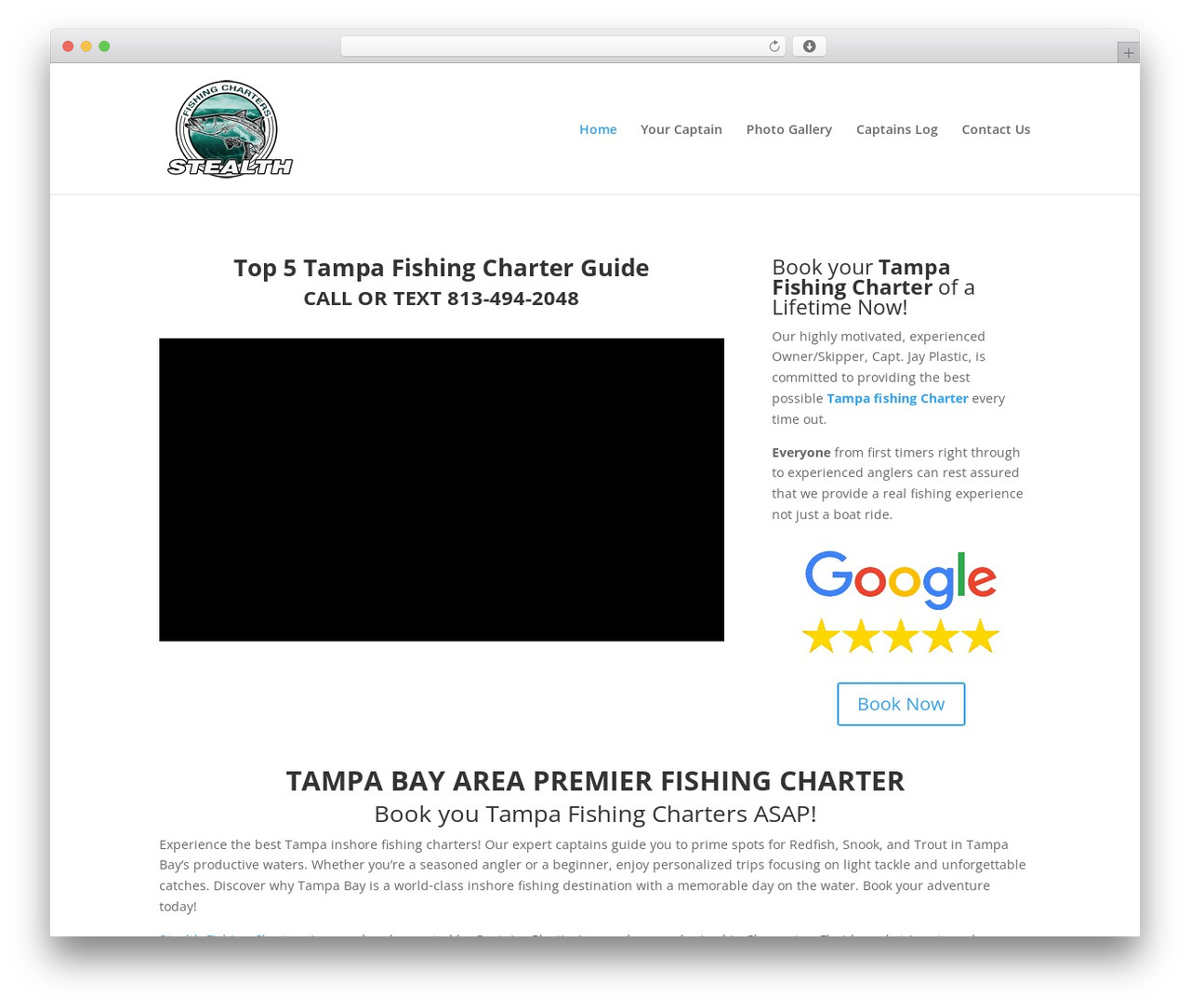 WordPress theme Stealth Fishing Charters - stealthfishingcharters.com