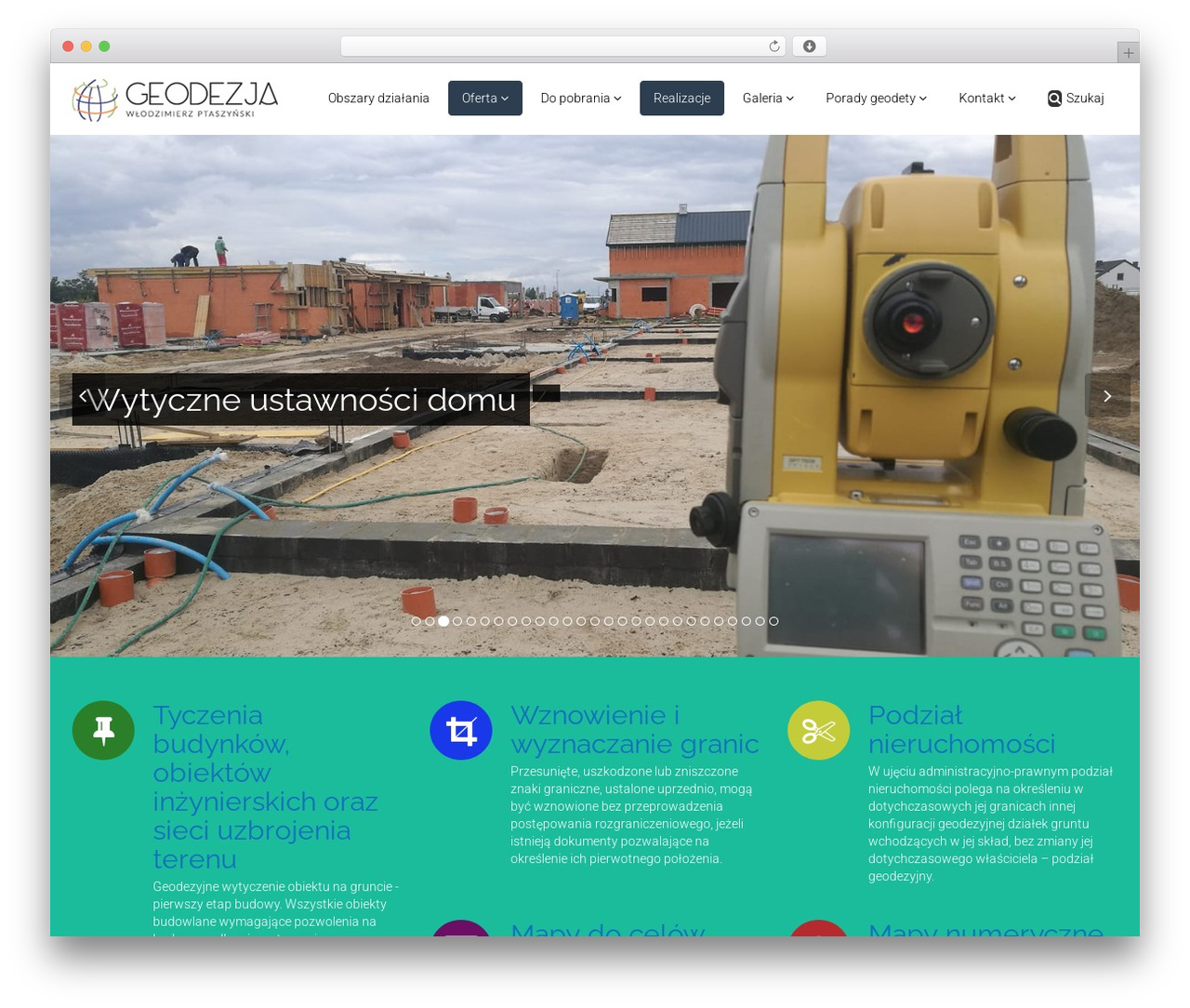 WordPress website theme Flat Theme - geodezja-wp.com