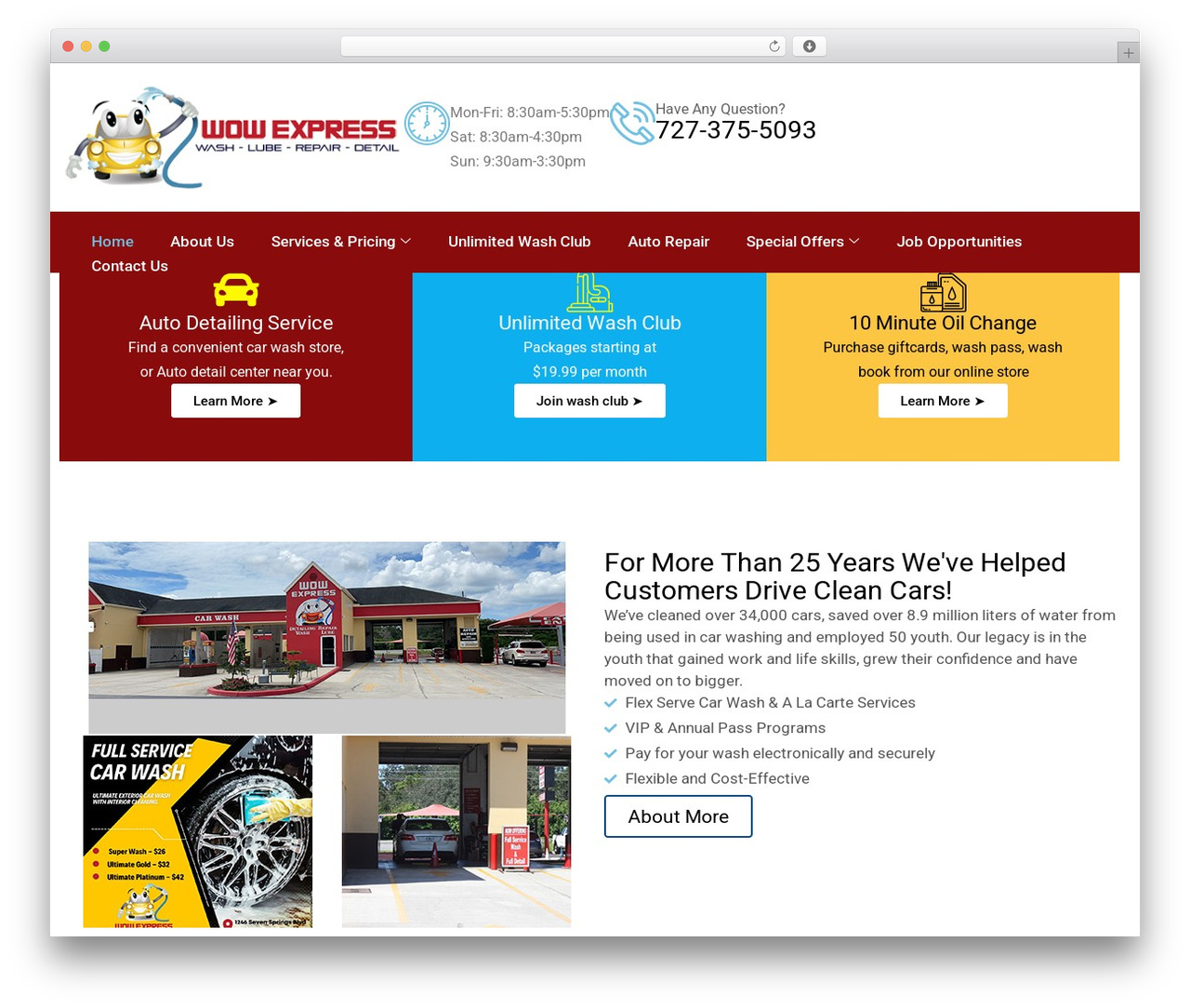 Daltech WordPress theme - wowexpresstrinity.com