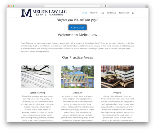 Divi theme WordPress - melicklawwi.com
