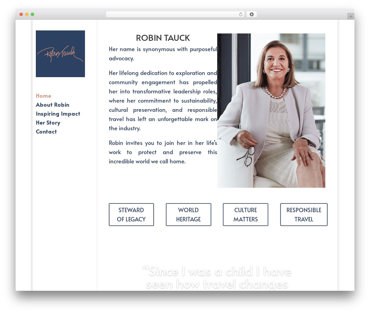 Divi theme WordPress - robintauck.com