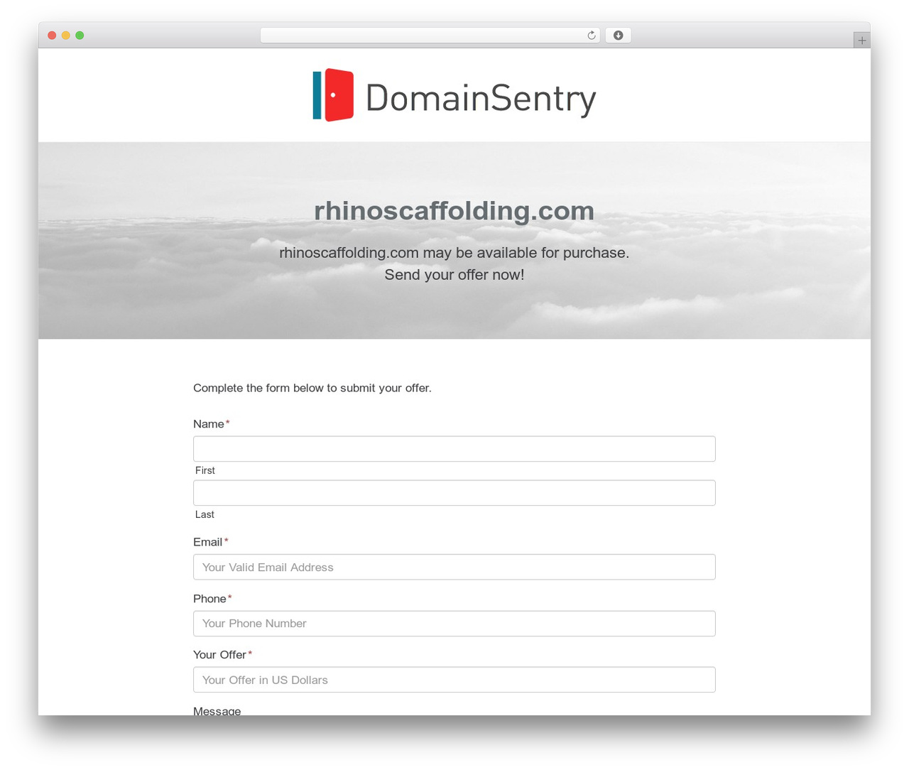 Domain Sentry WordPress theme - rhinoscaffolding.com