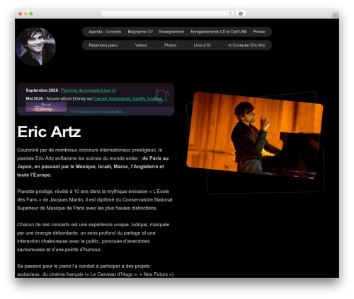 Eric Artz WordPress website theme - ericartz.com