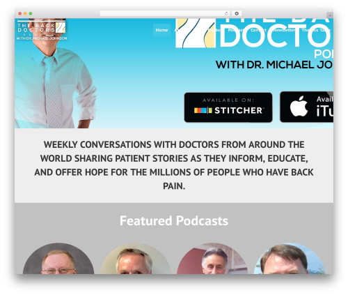 WordPress website theme Engine Theme - thebackdoctorspodcast.com