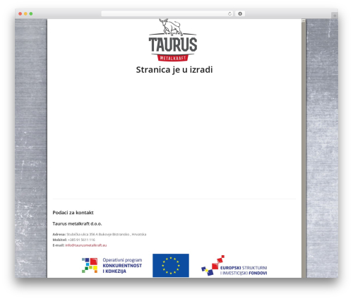 Backbone WordPress theme - taurusmetalkraft.eu