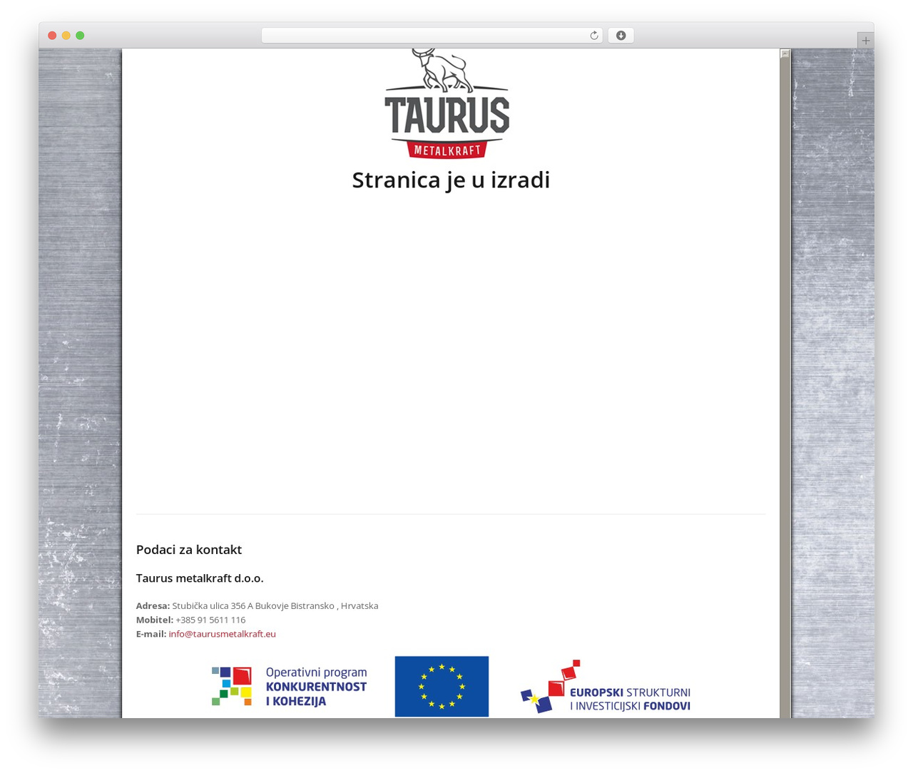 Backbone WordPress theme - taurusmetalkraft.eu