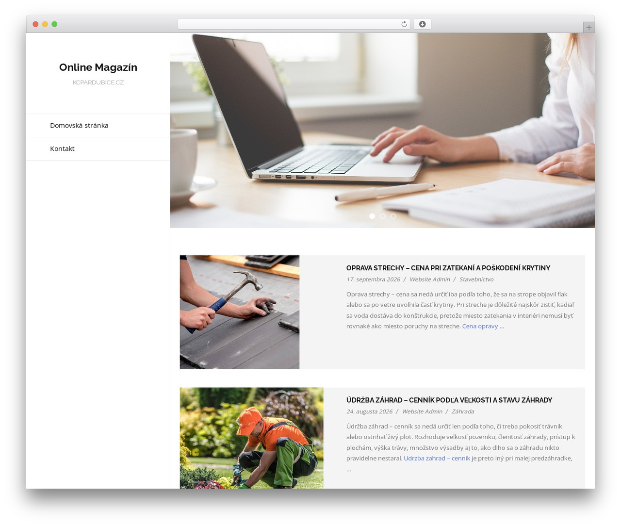 Drift theme WordPress - kcpardubice.cz