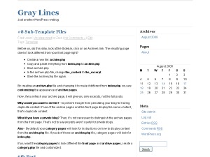 Gray Lines theme WordPress by Zack