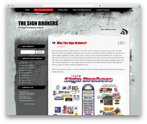Greyzed WordPress theme - thesignbrokers.com