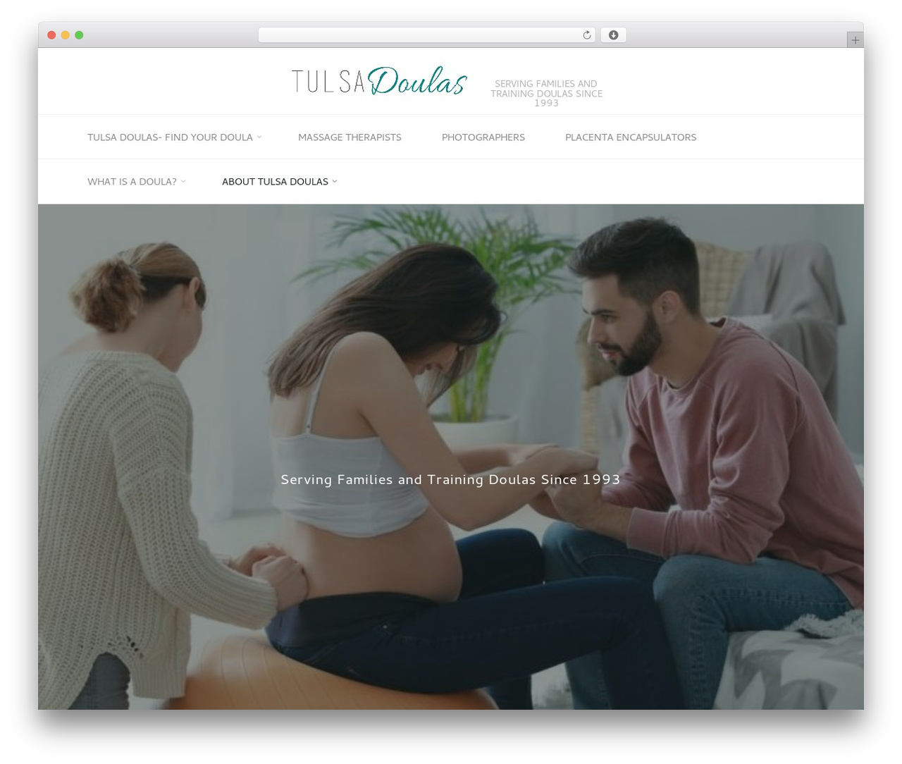 Roseta WordPress theme design - tulsadoulas.com