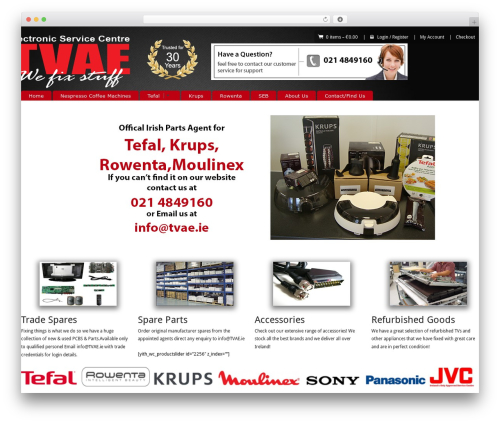 Sommerce WordPress theme - tvae.ie