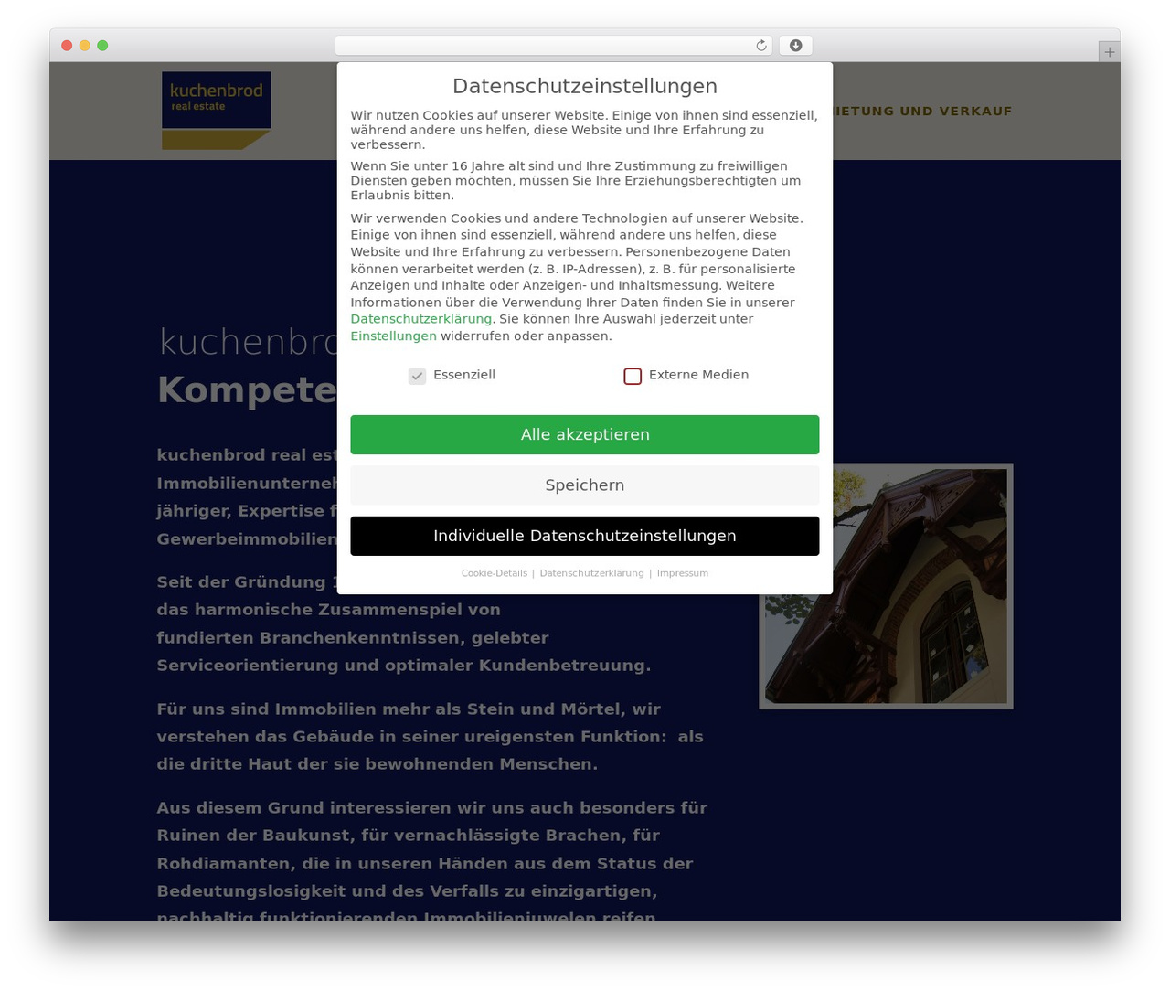 Theme WordPress Divi - kuchenbrod.immo