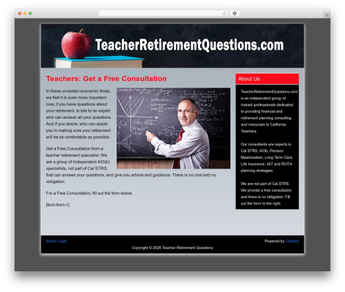 WordPress theme Catalyst - teacherretirementquestions.com