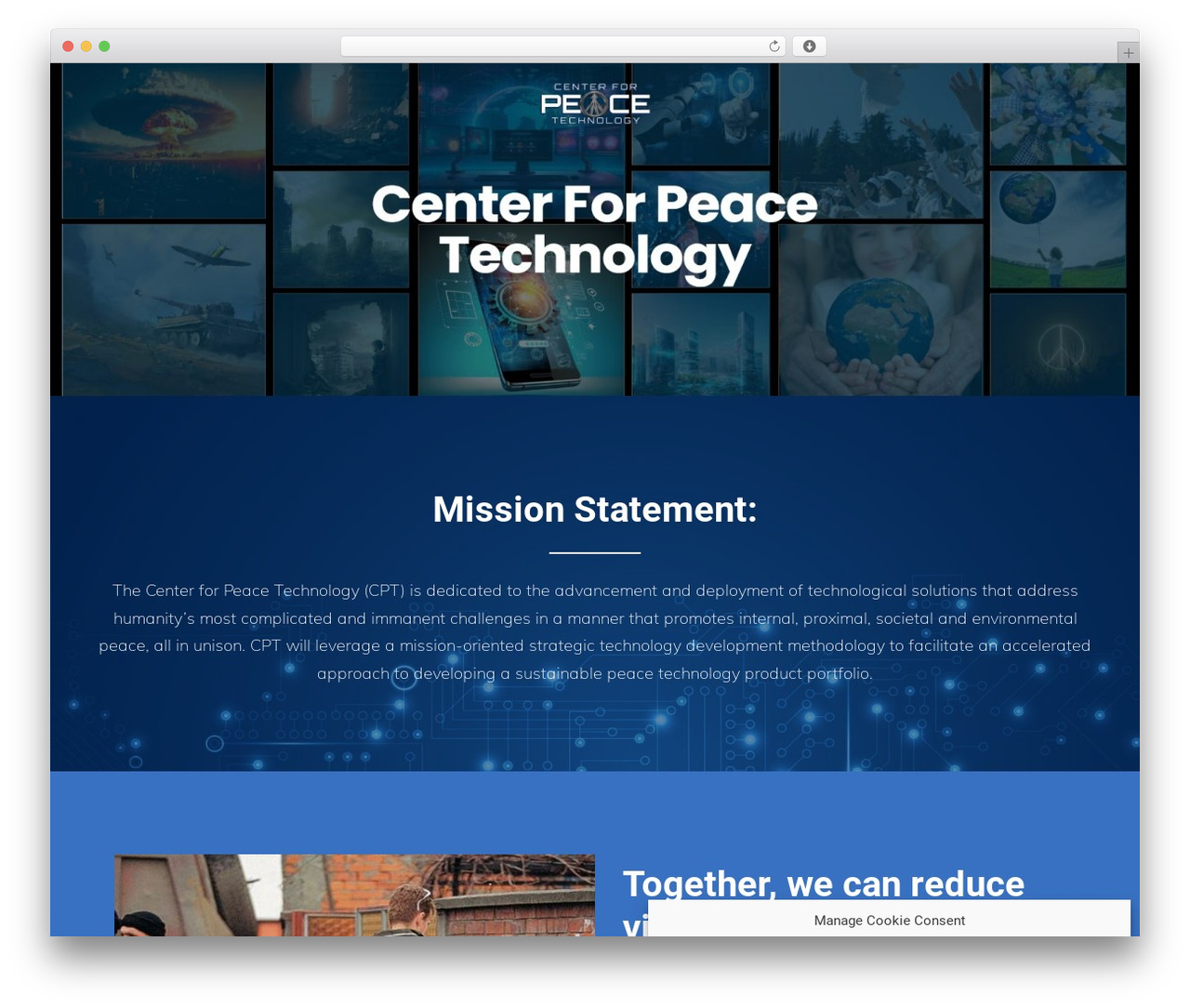 WordPress theme Constructor - peacetechcenter.com