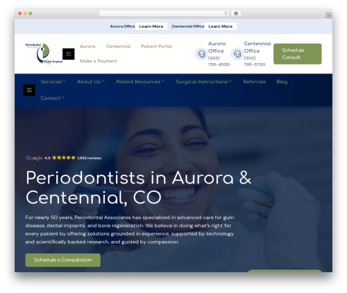 Classic menu block WordPress plugin - periodontalhealth.com