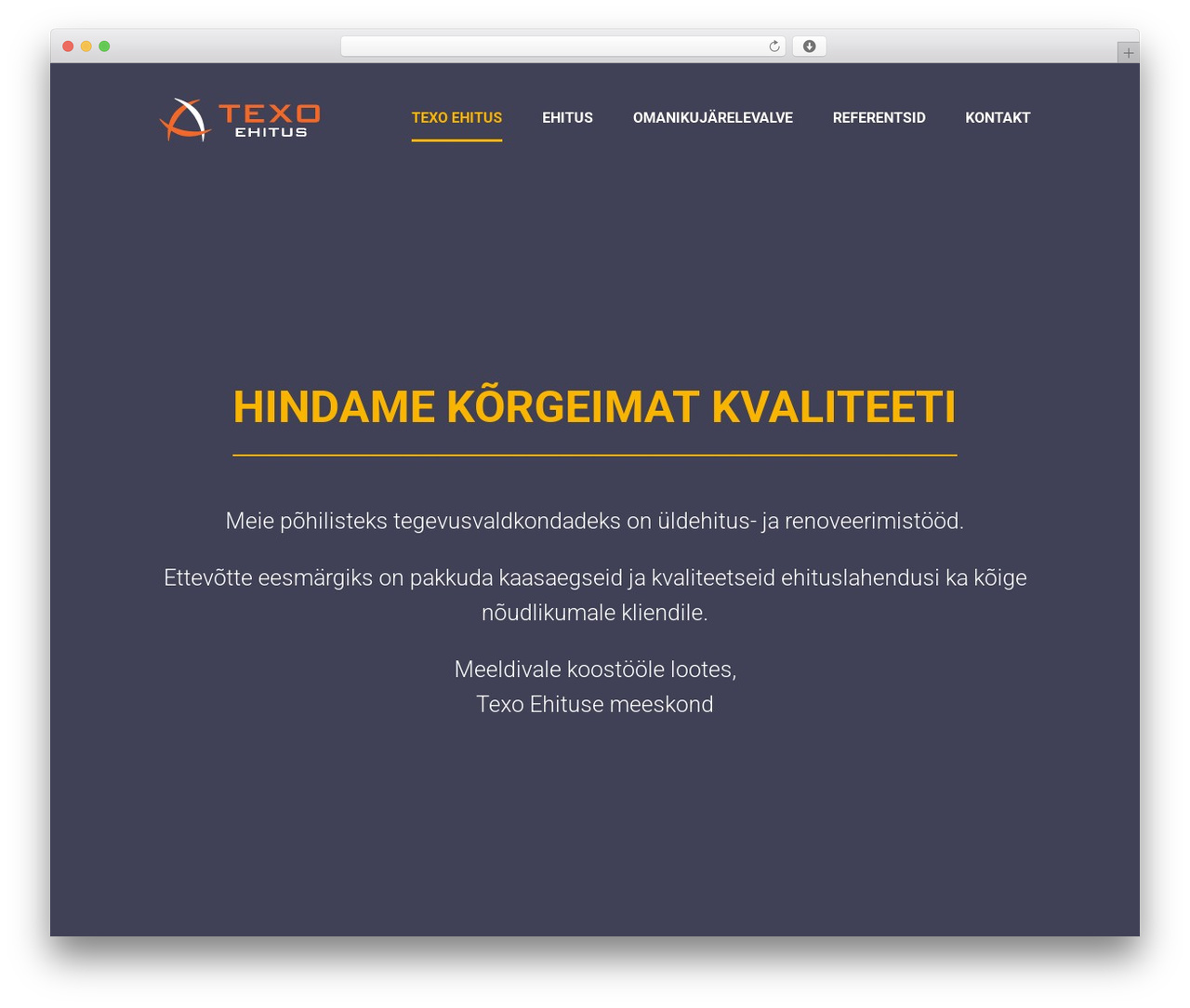 WordPress theme Texo.ee - texo.ee