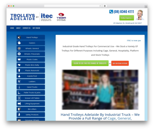 WordPress website theme Theme12 - trolleysadelaide.com.au