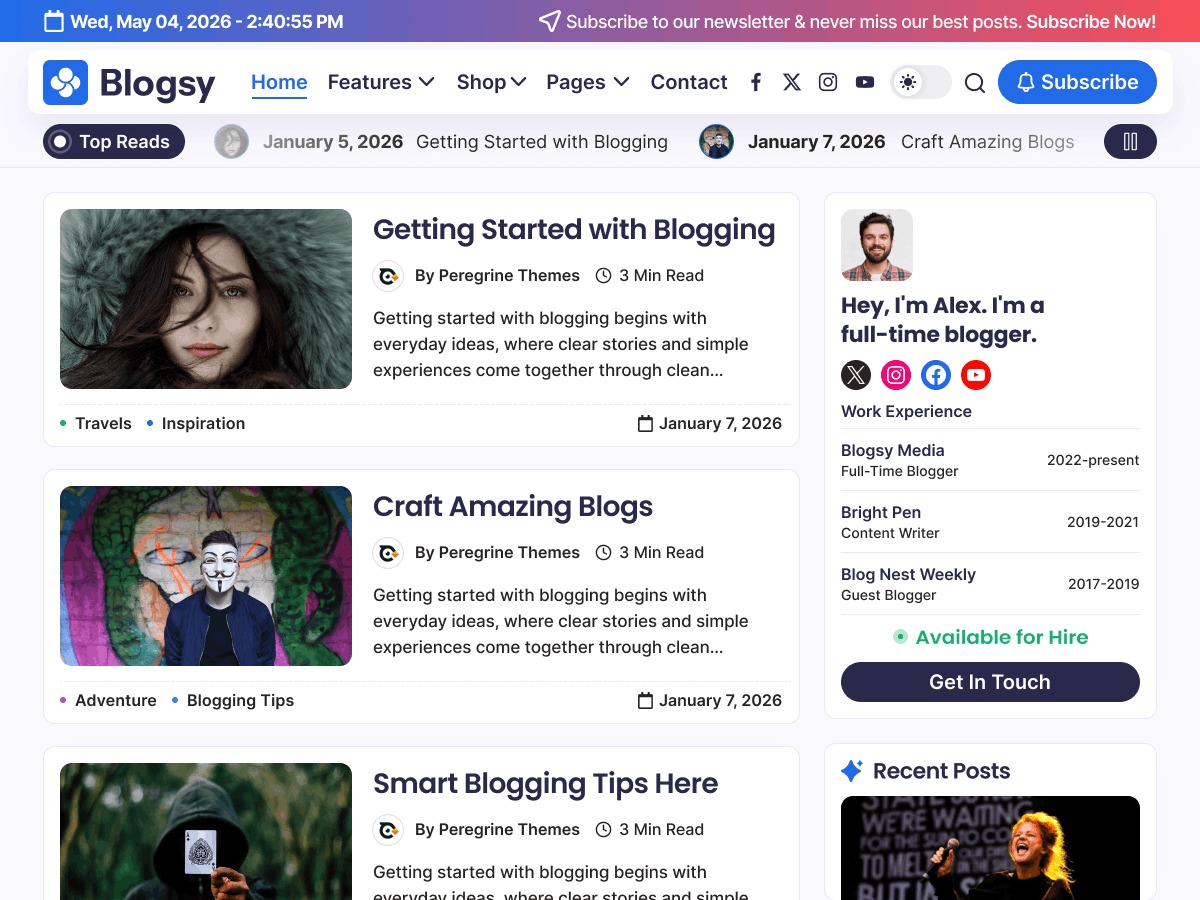 Blogsy Child WordPress blog theme Blogsy Child WordPress blog theme