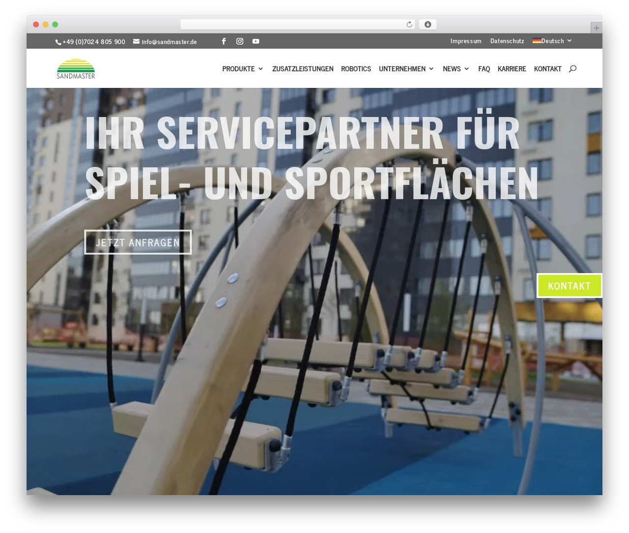 Divi WordPress theme - sandmaster.de