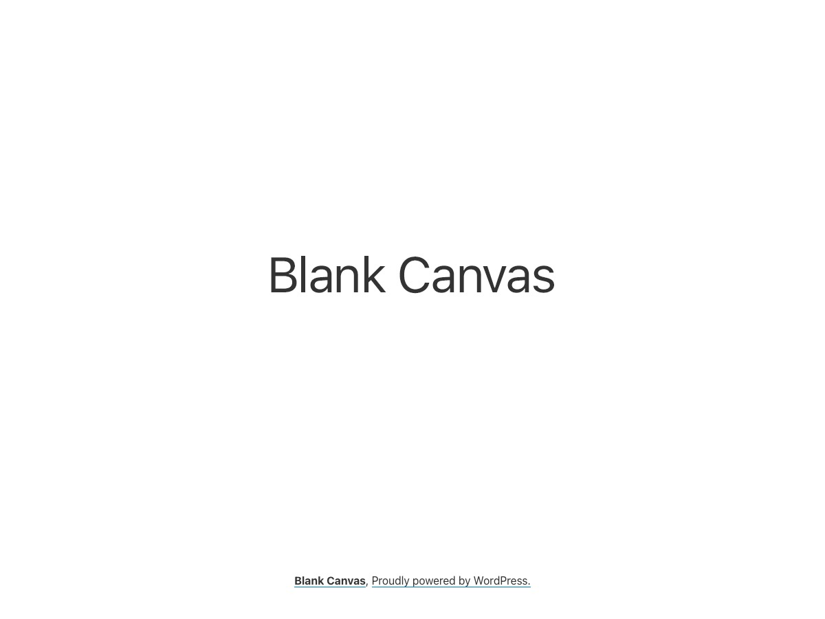 WordPress theme Blank Canvas