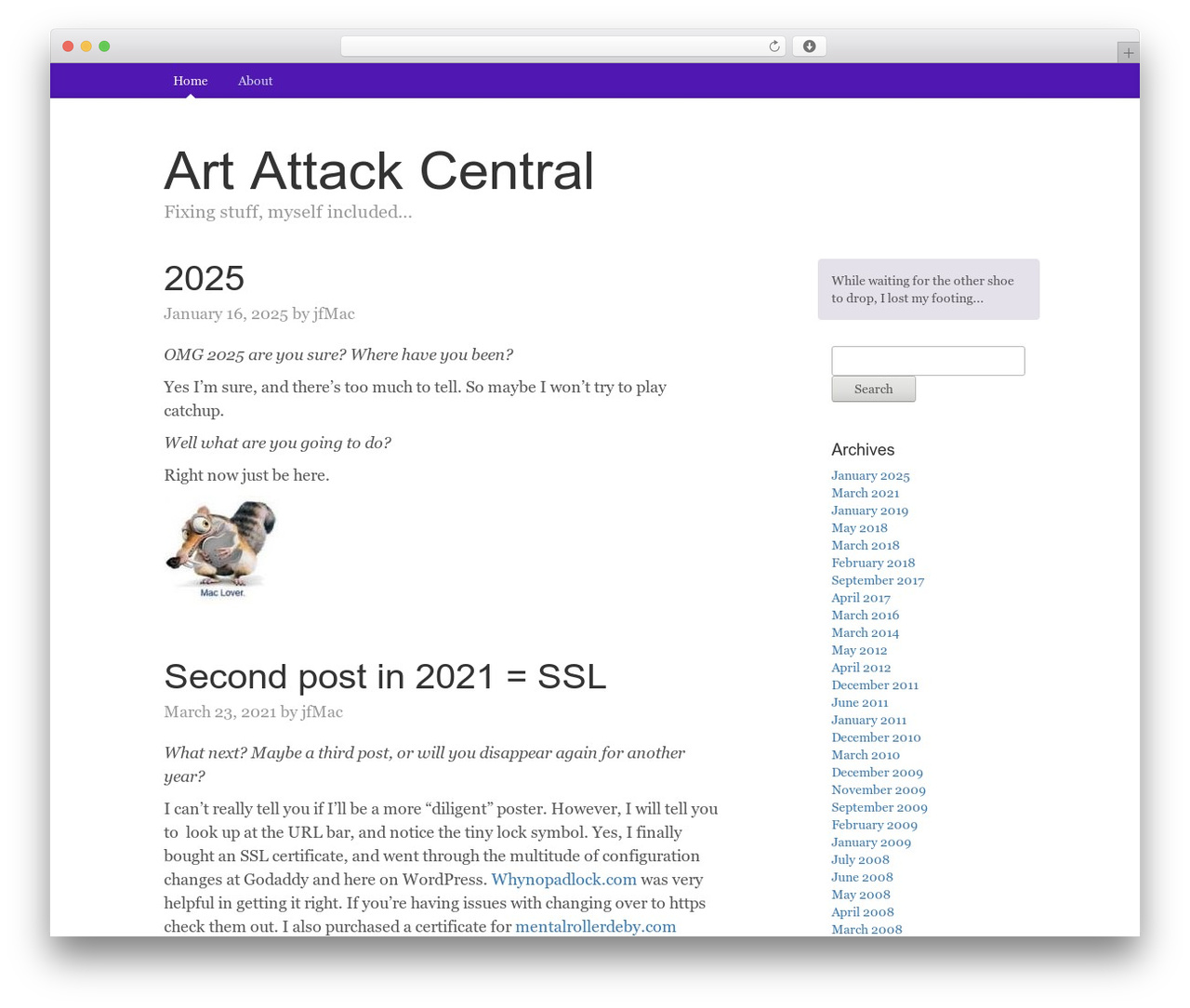 WordPress theme Boostrap Starter Theme - artattackcentral.com