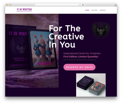 Magicards WordPress plugin - itiswrittencards.com