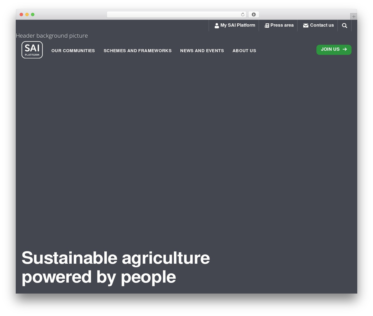 WordPress website theme SAI - saiplatform.org