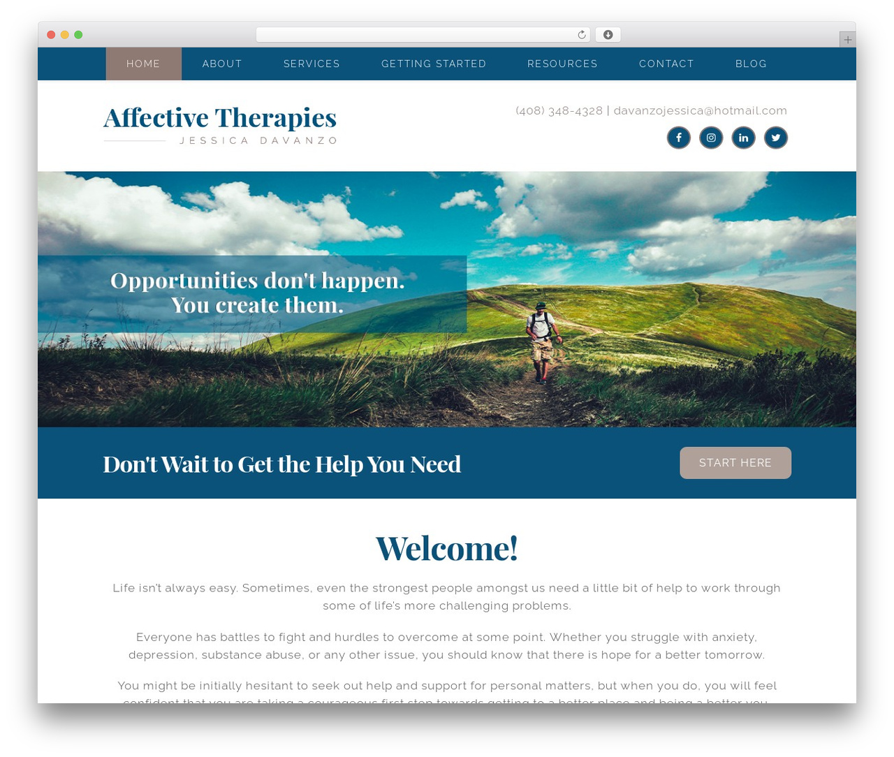 Bubbles / Brooklyn WordPress theme - affectivetherapies.com