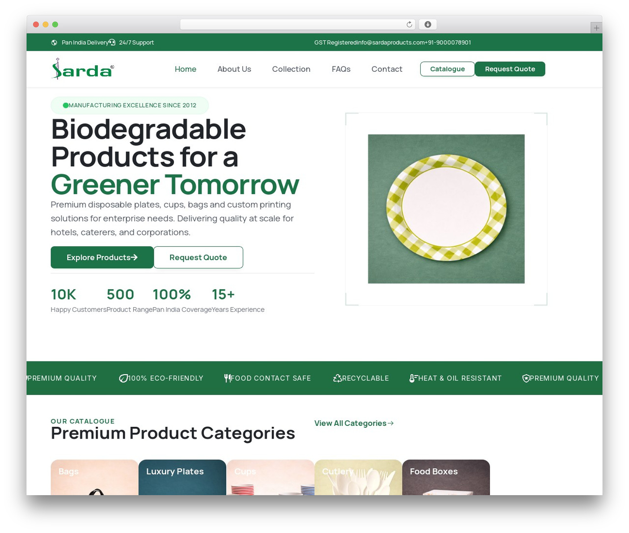 Hello Elementor WordPress theme - sardaproducts.com