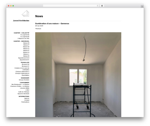 Junod WordPress theme - junodmarcarchitectes.com