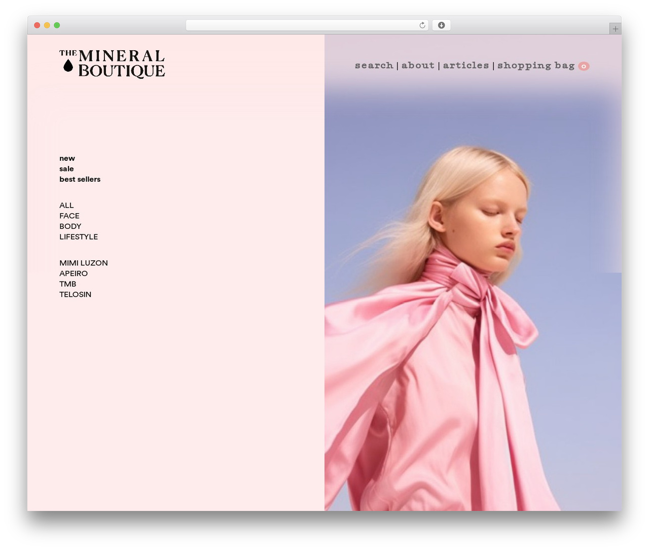WordPress theme TMB THEME - themineralboutique.com