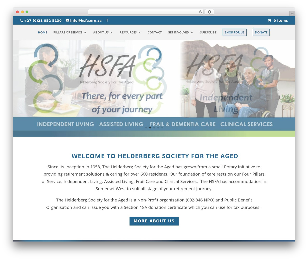Divi WordPress theme - hsfa.org.za