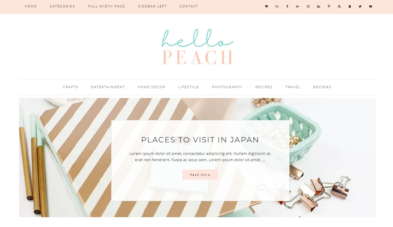 HelloPeach WordPress theme by HelloYAY