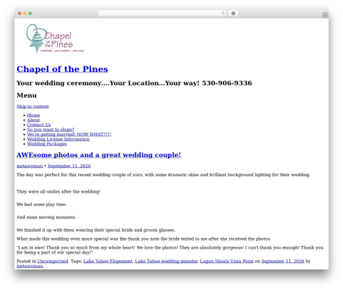Tiny Forge WordPress wedding theme - chapelofthepines.com Tiny Forge WordPress wedding theme - chapelofthepines.com