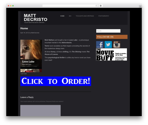 WordPress theme Dusky - mattdecristo.com