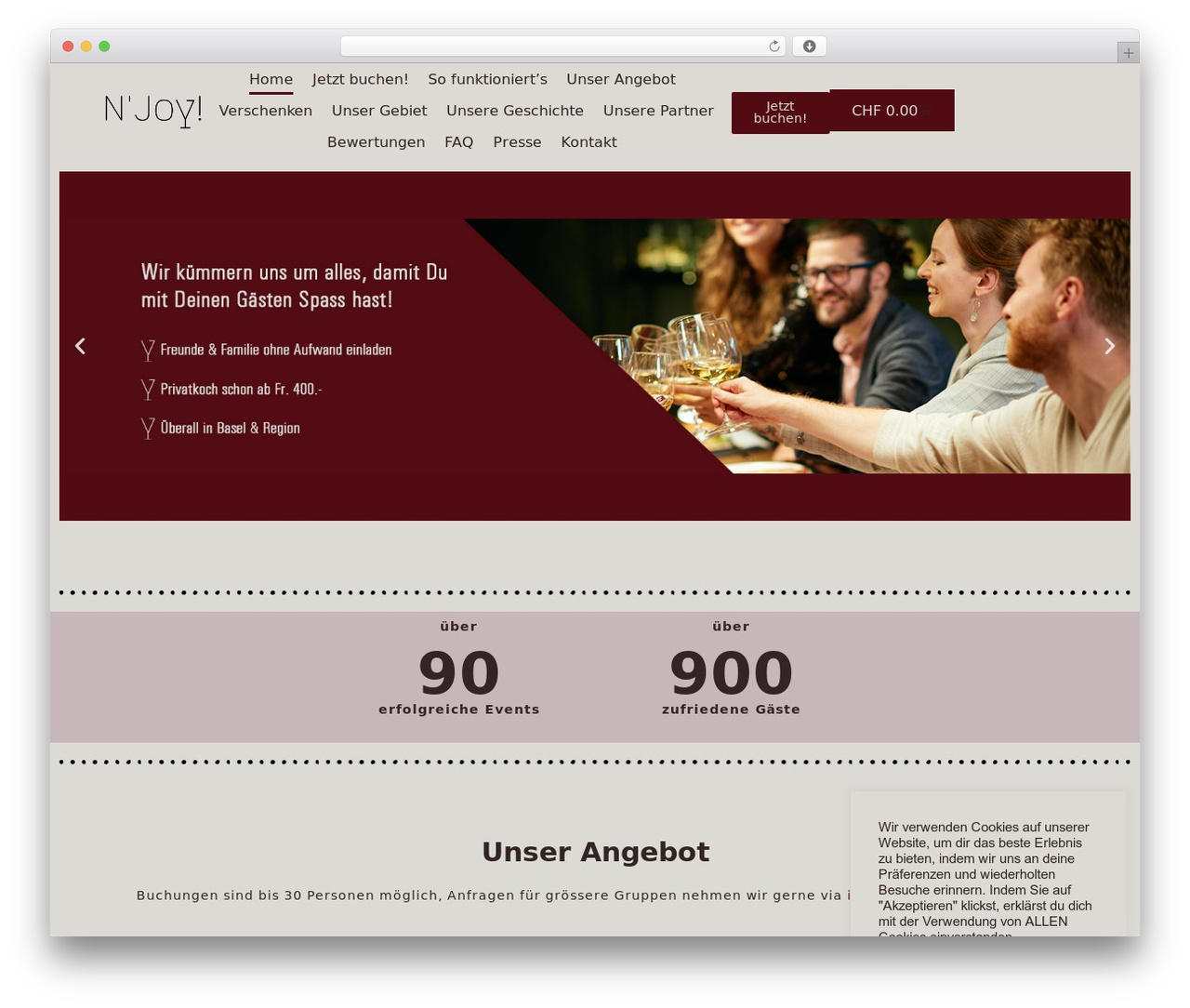 WordPress website theme Storefront - njoyfood.ch