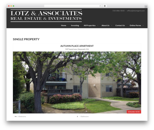 Realty WordPress theme - lotzmgmt.com
