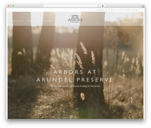 WordPress theme Master Template - arborsarundel.com