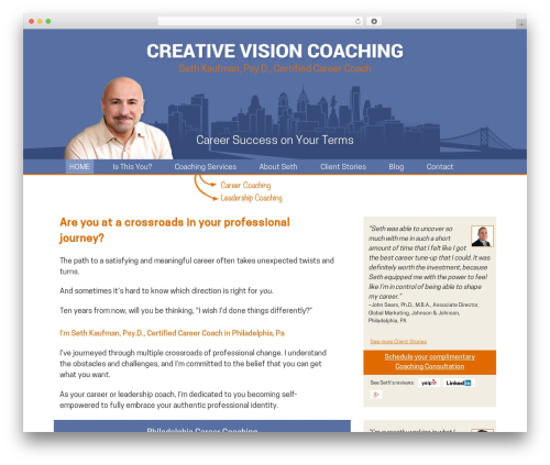 Creative Vision Coaching theme WordPress - creativevisioncoaching.com