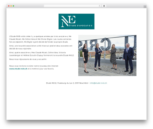 Etude NVLE theme WordPress - etude-nvb.ch