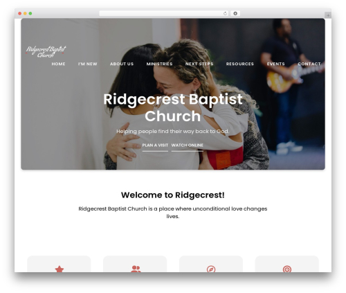Float WordPress theme design - ridgecrestbaptist.com