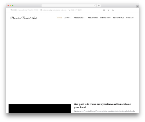 Theme WordPress Dental Care - premierdental-arts.com